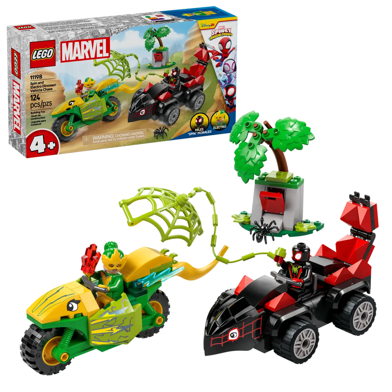 Lego spiderman Spin and Electro Dinosaur Vehicle Chase 11198 marvel