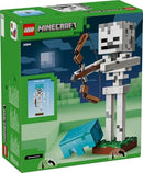 Lego Minecraft Skeleton Figure with Diamond Helmet and Bow