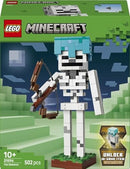 Lego Minecraft Skeleton Figure with Diamond Helmet and Bow