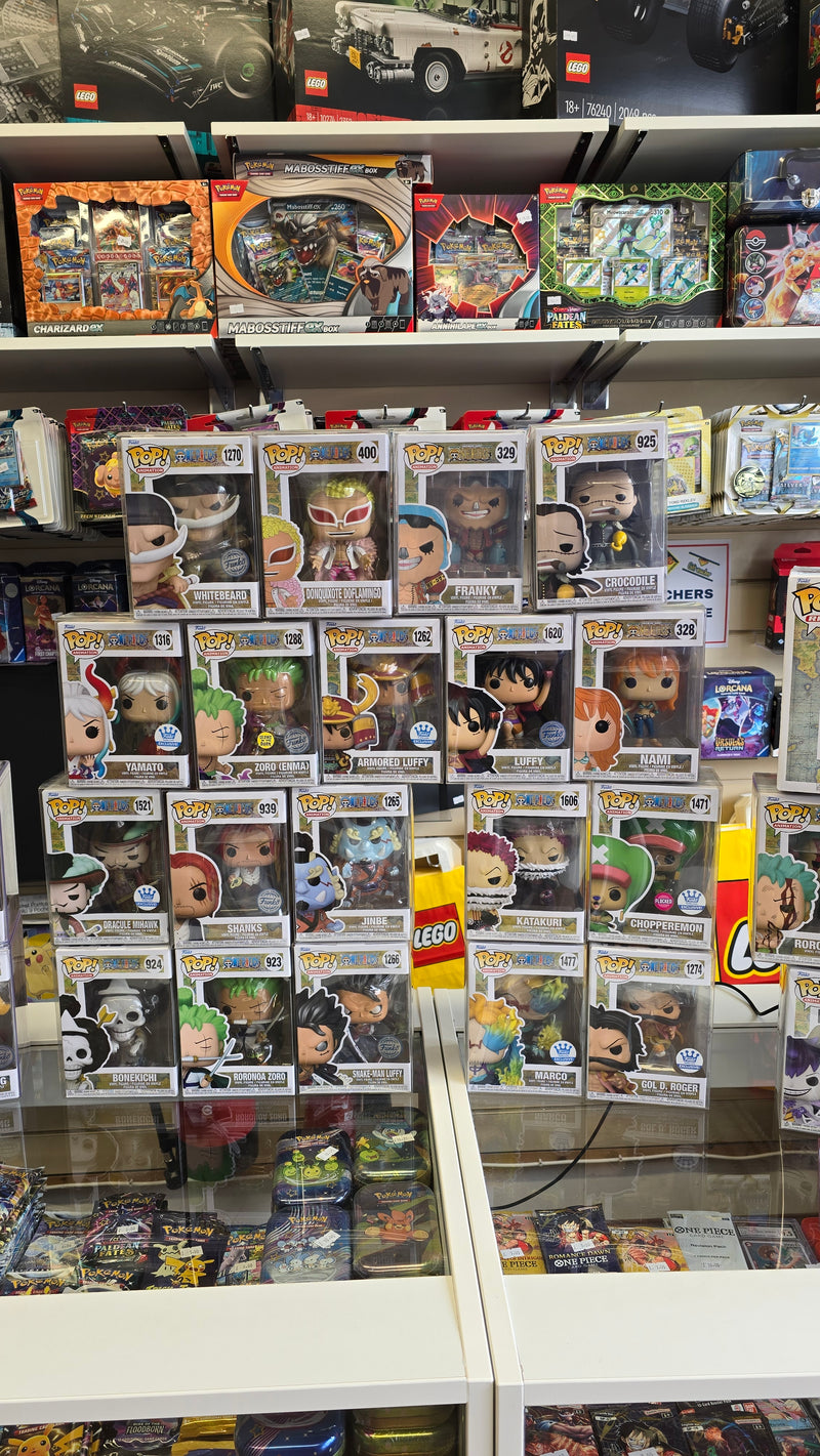 One piece funko pops selection in store only