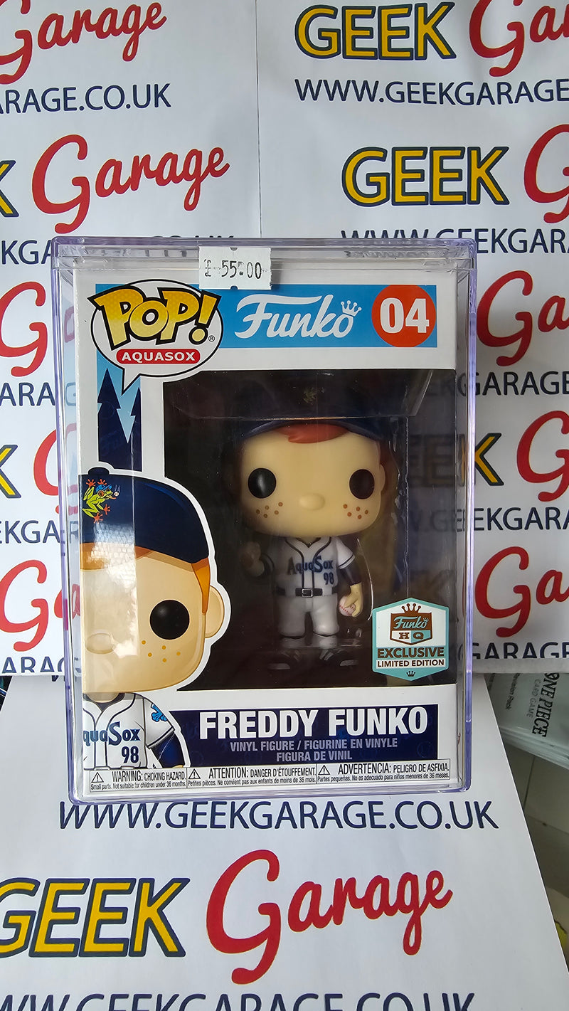 Freddy Funko (White). Funko Pop! Aquasox 04 Funko HQ Exc. w/sticker.