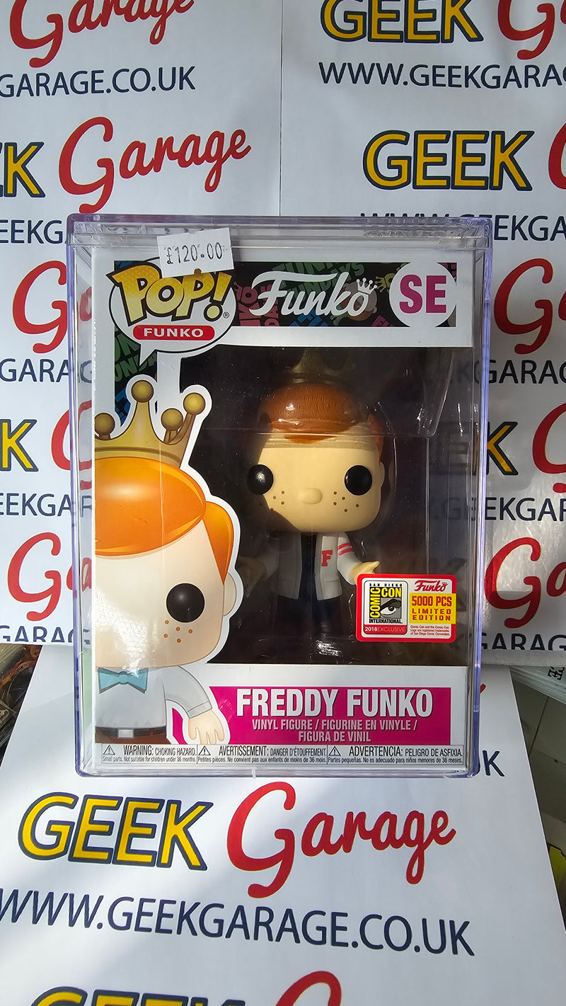 Freddy as Danny Zuco grease funko pop 5000pc san diego comic con exclusive 2018 white jacket