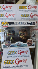 ✨ Funko POP [2 Pack] Blue & T-Rex - Jurassic World Exhibition RARE ✨