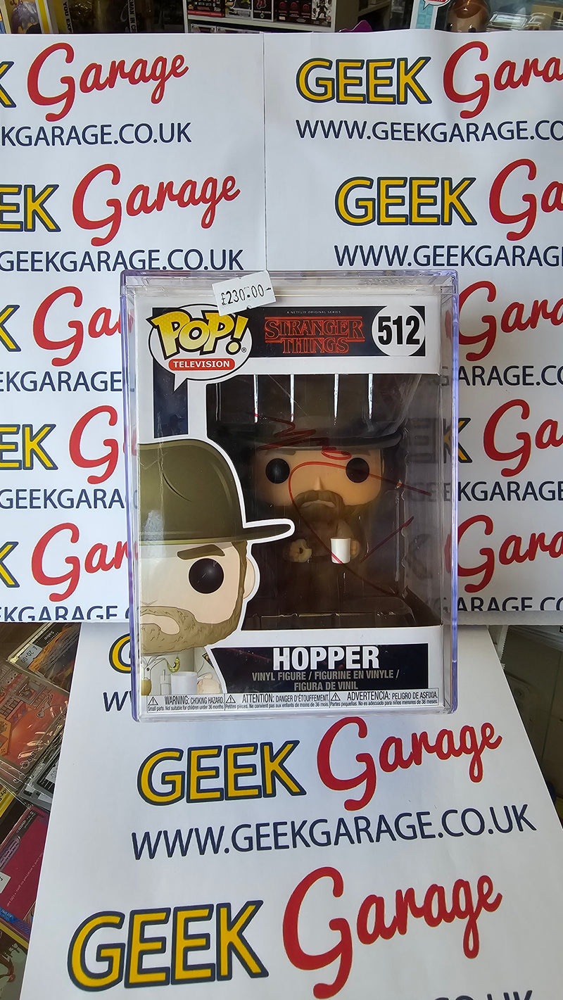 Hopper funko pop signed by David Harbour in person genuine autograph