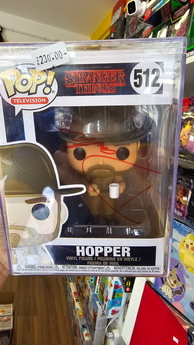 Hopper funko pop signed by David Harbour in person genuine autograph