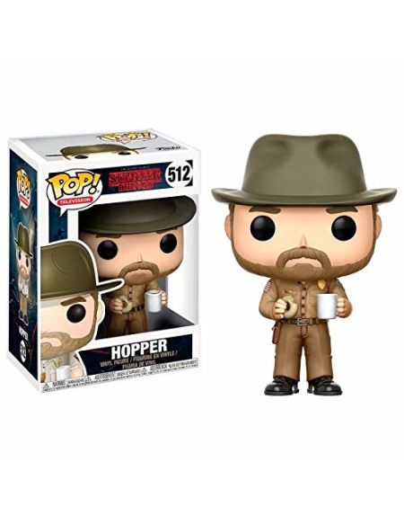 Hopper with donut stranger things funko pop