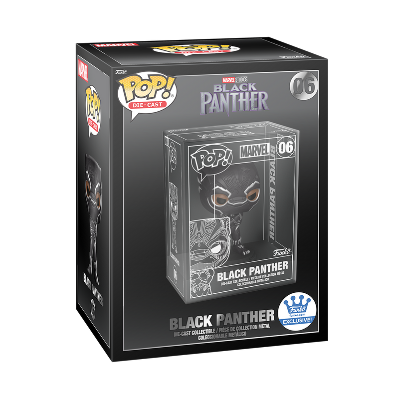 Black Panther Diecast Metal funko pop in case plus chase chance
