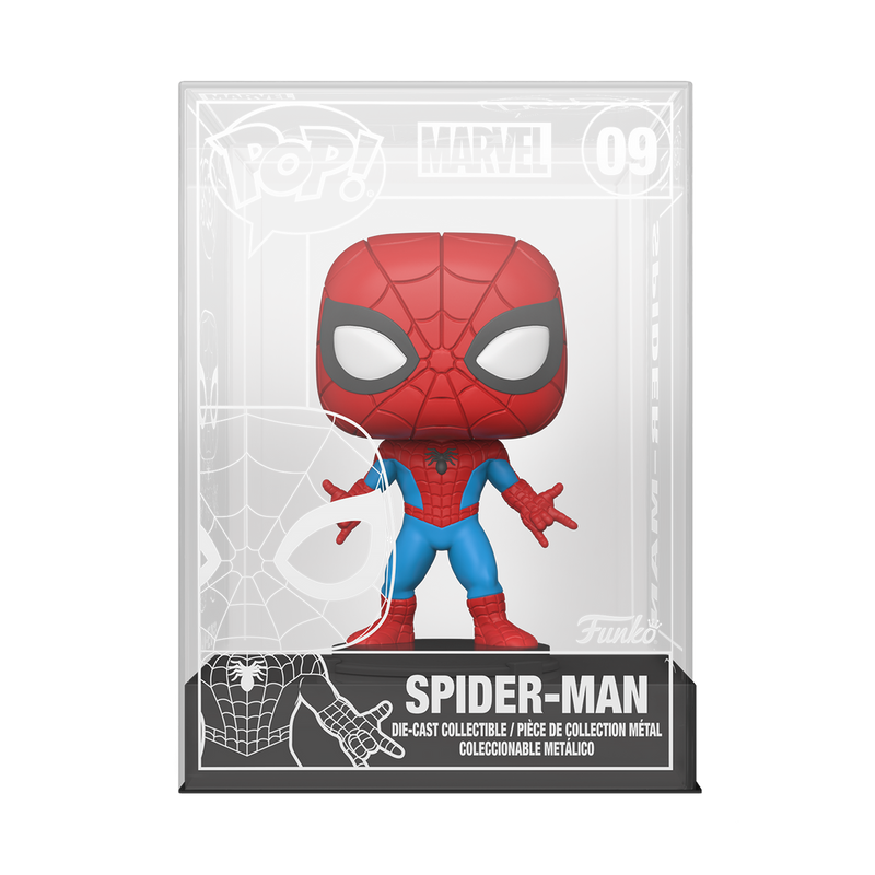 Spiderman Diecast Metal funko pop in case plus chase chance