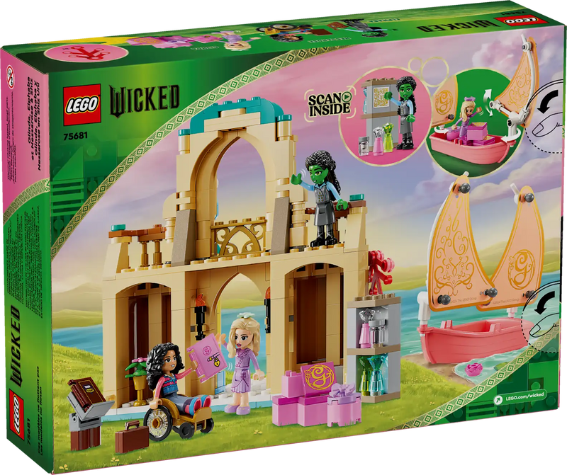 Wicked, Glinda, Elphaba & Nessarose at Shiz University lego 75681