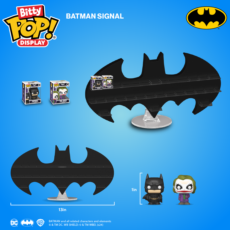 Bitty pop display stand Batman bat signal