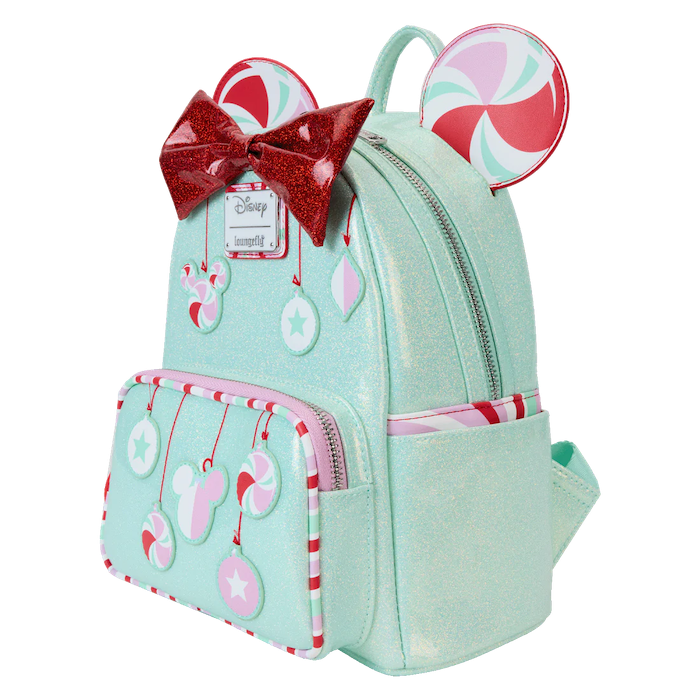 Disney Minnie Holiday Peppermint Ornaments Mini Backpack - Loungefly