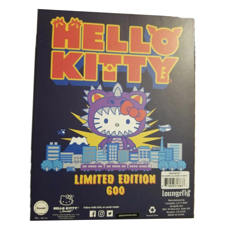 Hello Kitty Kaiju SDCC 2020 Loungefly Limited Edition 5 Piece Pin Badge Set