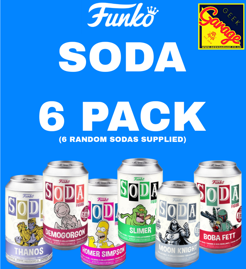 Soda 6 Pack of 6 different Funko soda Figures