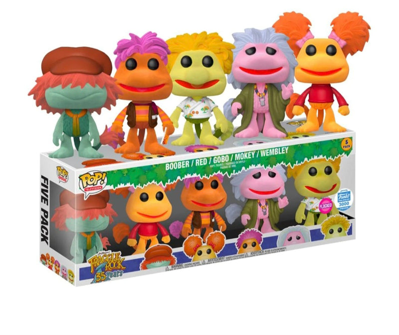 Fraggle rock 5 pack of funko pops special flocked edition only 3000pc