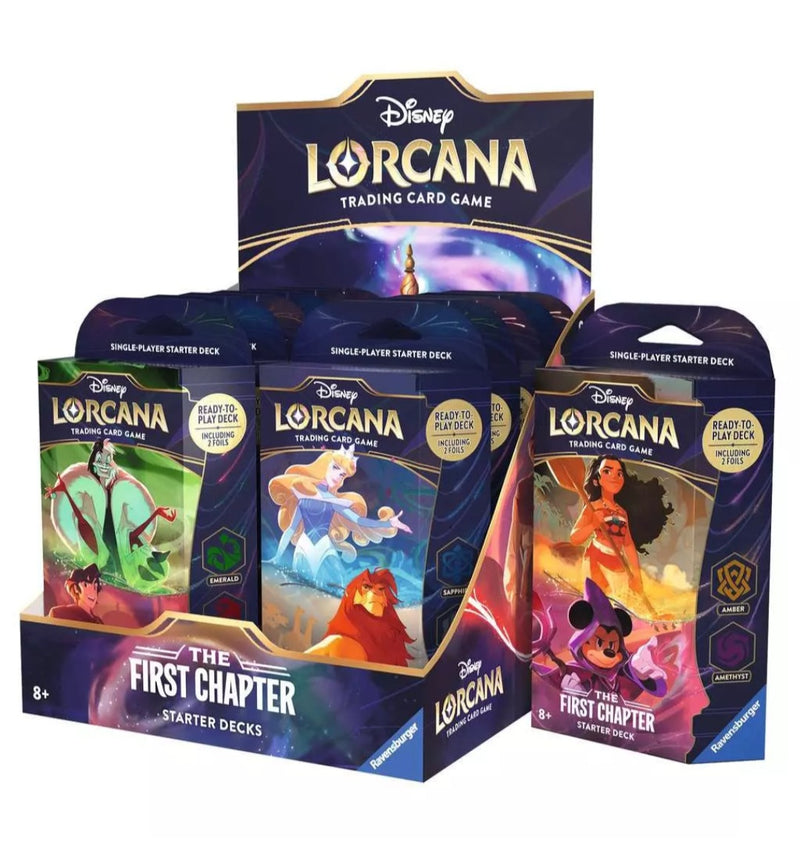 Sealed Disney Lorcana TCG The First Chapter Starter Deck Display Sealed 12 Decks dated 2024