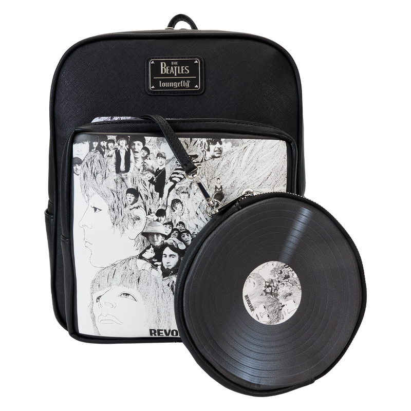 LOUNGEFLY
THE BEATLES REVOLVER ALBUM WITH RECORD POUCH MINI BACKPACK