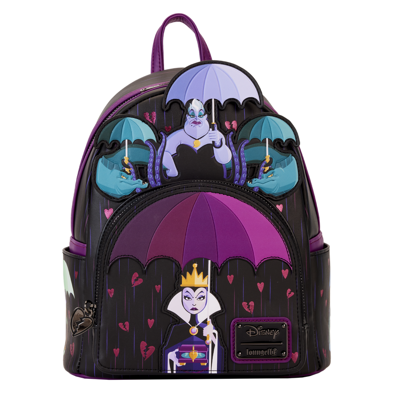 LOUNGEFLY VILLAINS CURSE YOUR HEARTS MINI BACKPACK DISNEY