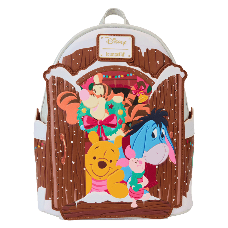 Loungefly Disney Winnie The Pooh Holiday Scene Pooh And Friends Mini Backpack