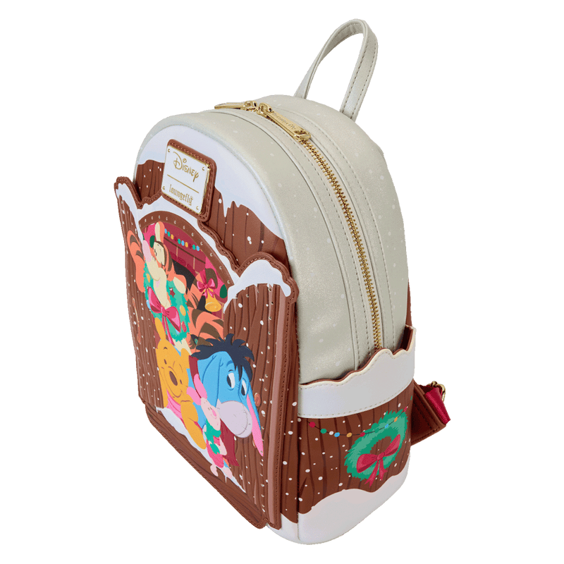 Loungefly Disney Winnie The Pooh Holiday Scene Pooh And Friends Mini Backpack