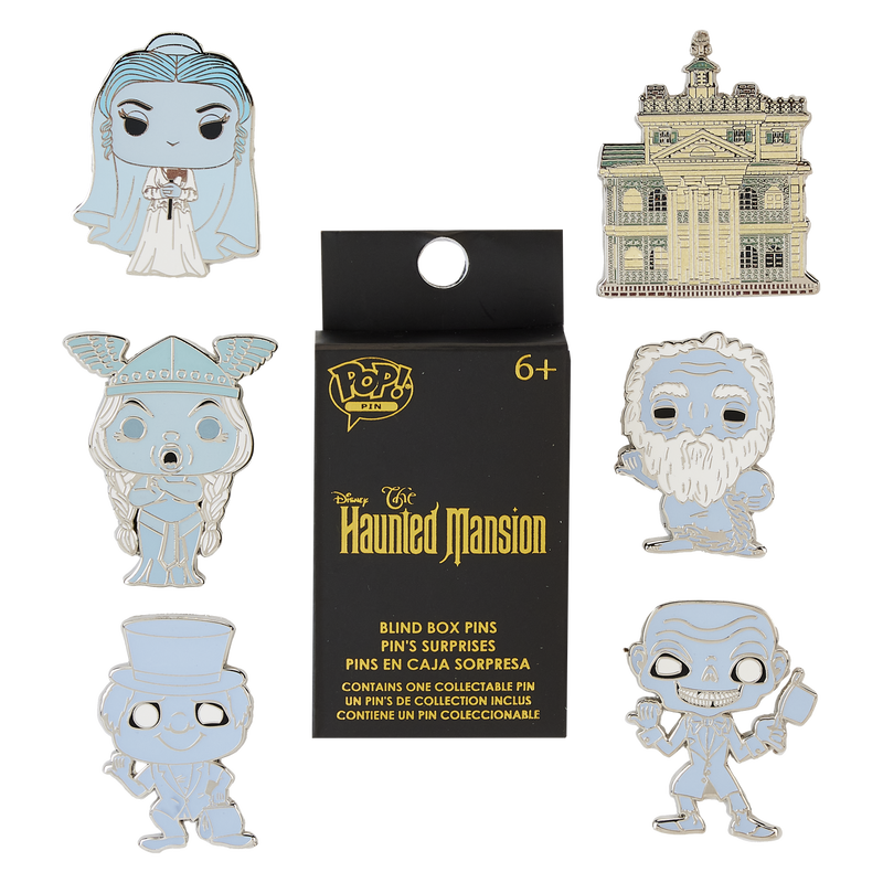 Loungefly x Disney Haunted Mansion Characters Pop! Glow in the Dark Blind Box Pin