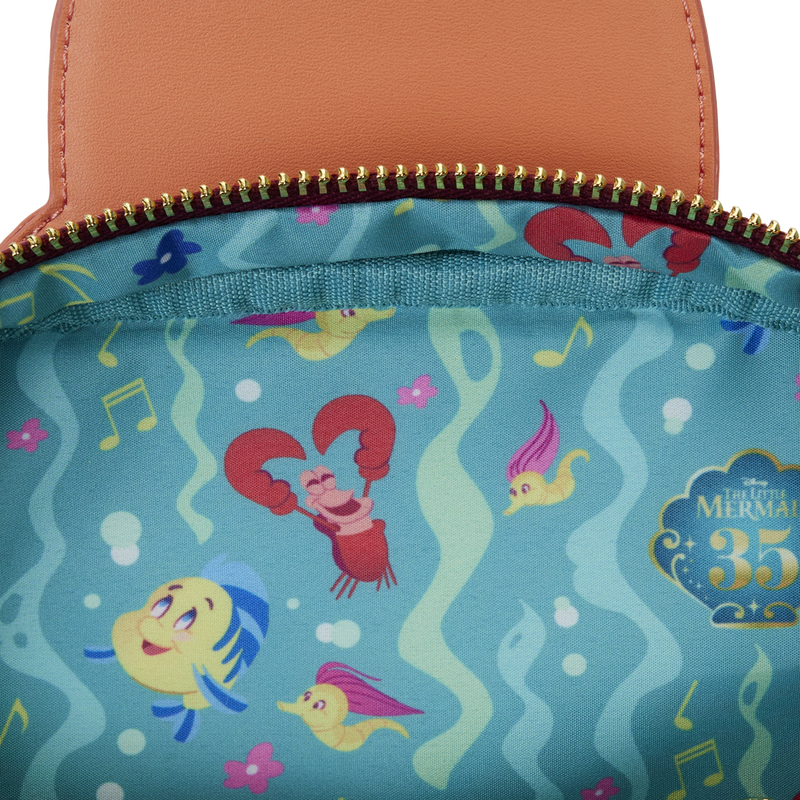 LOUNGEFLY
SEBASTIAN CROSSBUDDIES BAG - THE LITTLE MERMAID 35TH ANNIVERSARY