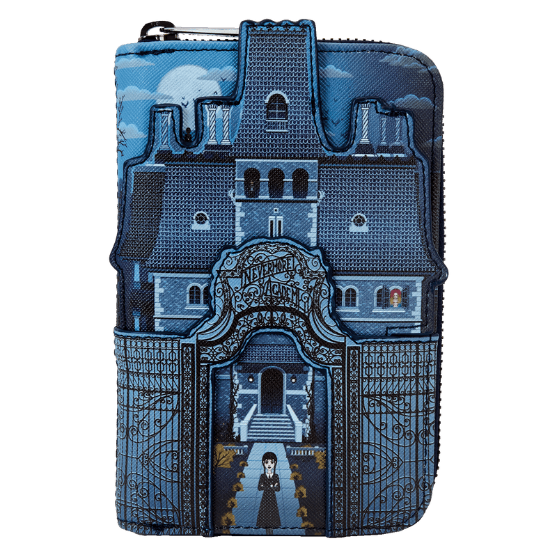 LOUNGEFLY
NEVERMORE CASTLE ZIP AROUND WALLET - WEDNESDAY