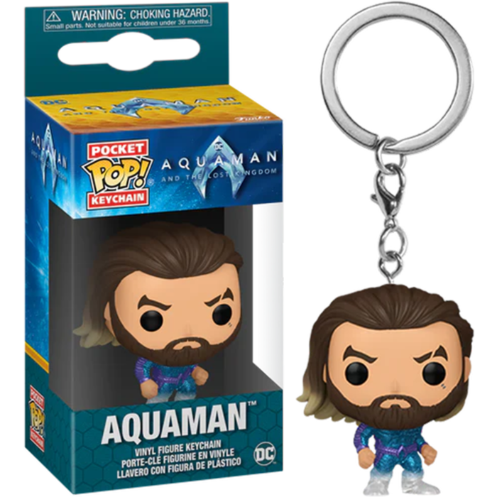 Aquaman funko pop keychain from Aquaman and the lost kingdom