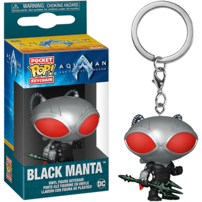 Black Manta funko pop keychain from Aquaman and the lost kingdom