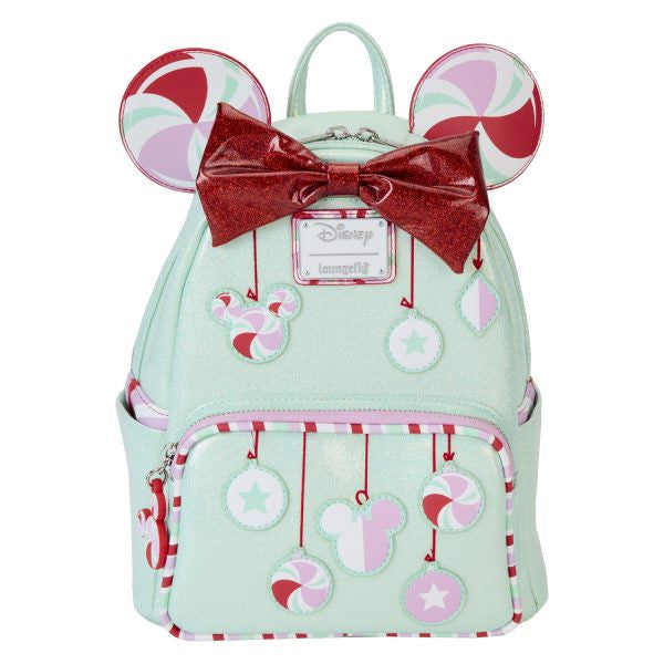 Disney Minnie Holiday Peppermint Ornaments Mini Backpack - Loungefly