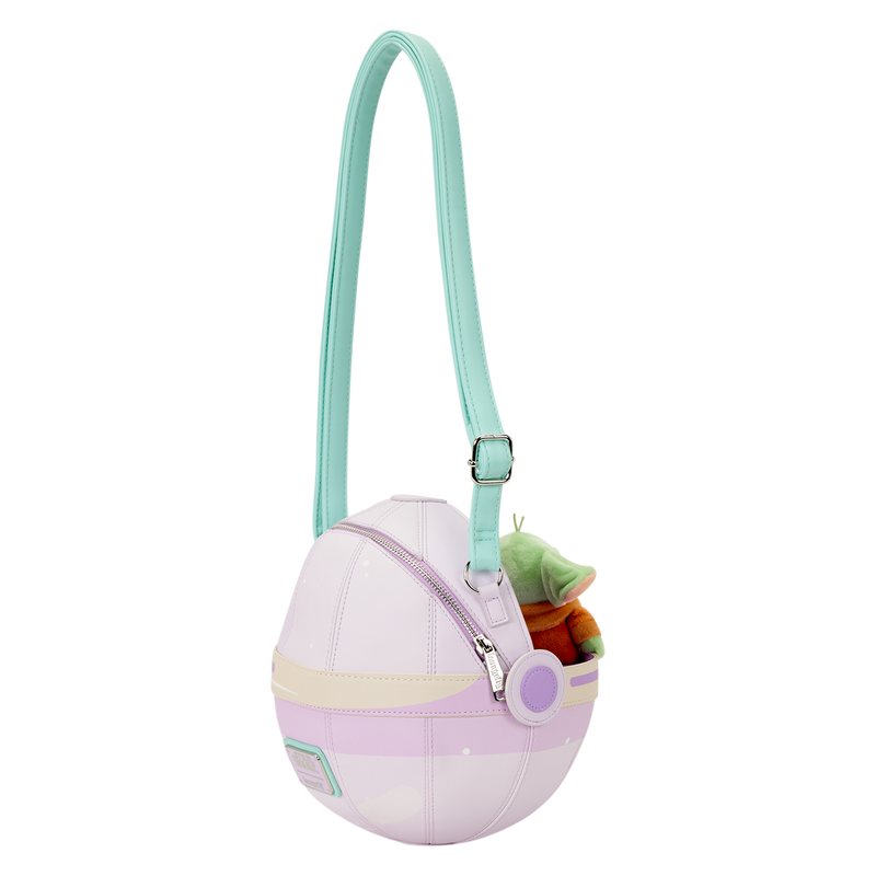 Grogu in pod  from the mandalorian loungefly brossbody bag