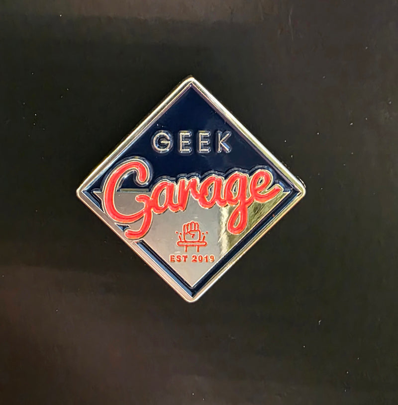 Geek Garage Logo Official Pin badge.