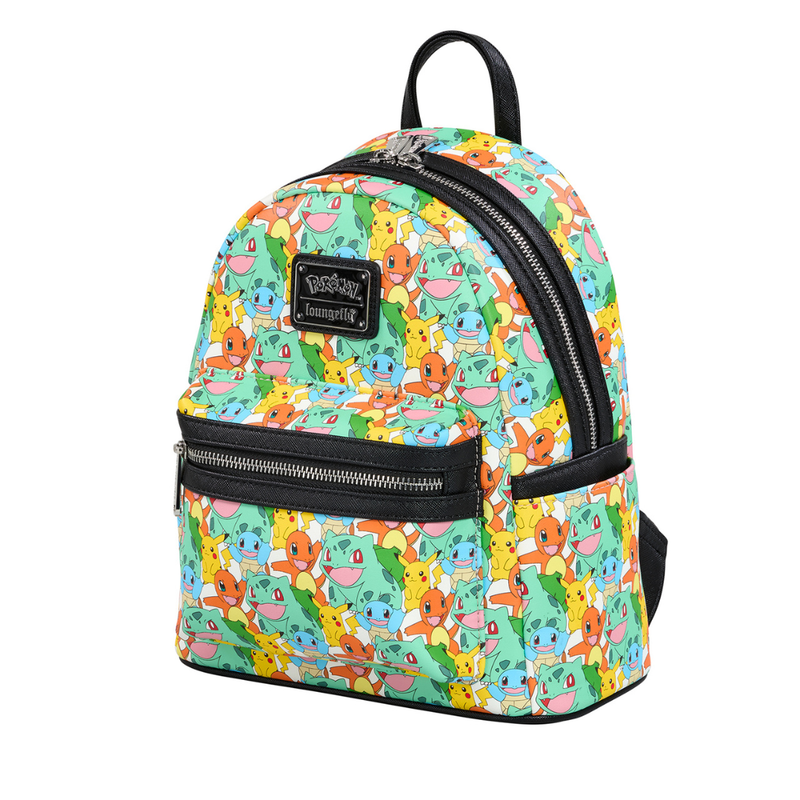 Pikachu and Pokémon Starters Pokémon Loungefly AOP Mini Backpack
