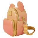 Mickey Mouse Glitter Disney Loungefly Convertible Mini Backpack and Crossbody Bag