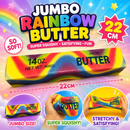 Jumbo 14oz 22cm rainbow butter bar squishy toy