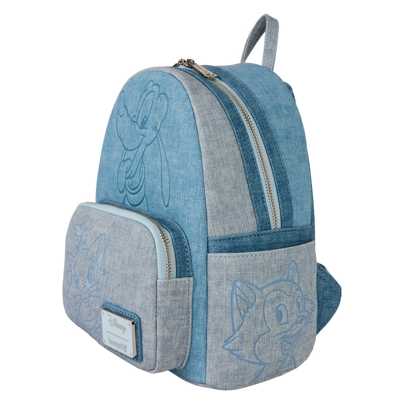 Disney dogs loungefly faux denim mini backpack