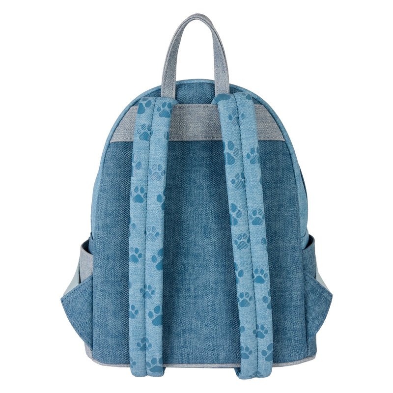 Disney dogs loungefly faux denim mini backpack