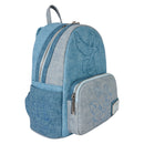 Disney dogs loungefly faux denim mini backpack