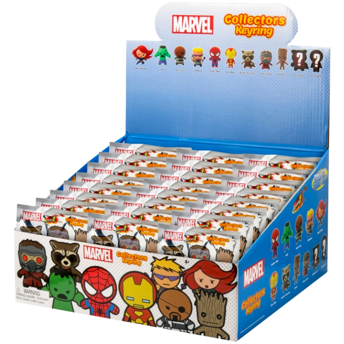 Marvel classic heroes bag clip keychain single blind pack