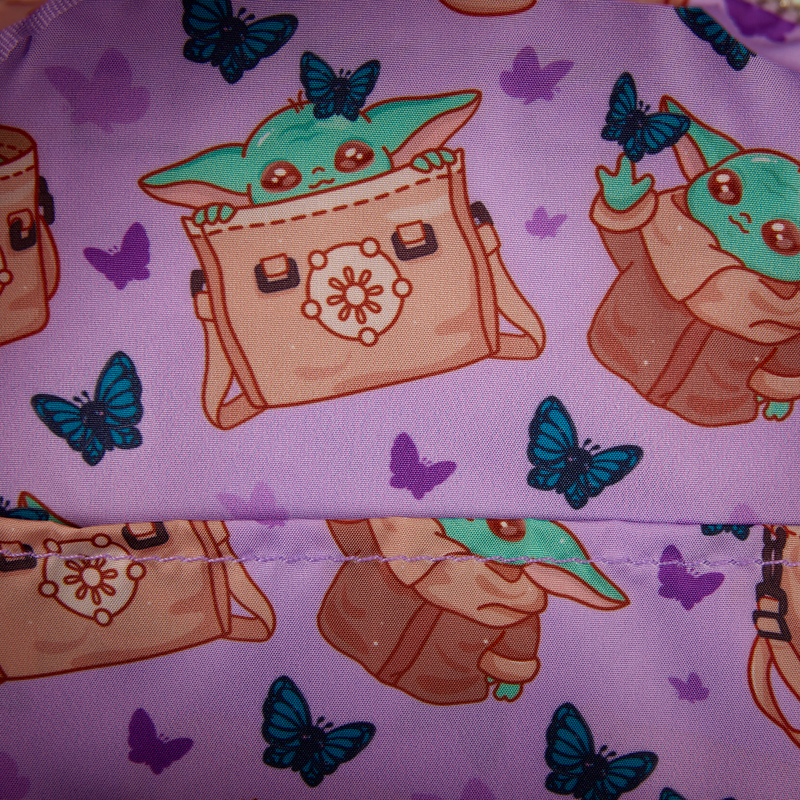 Grogu from the mandalorian loungefly mini backpack