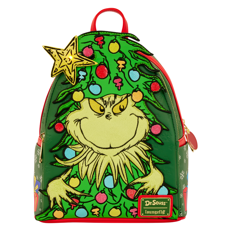 Dr Seuss The Grinch holiday loungefly mini backpack