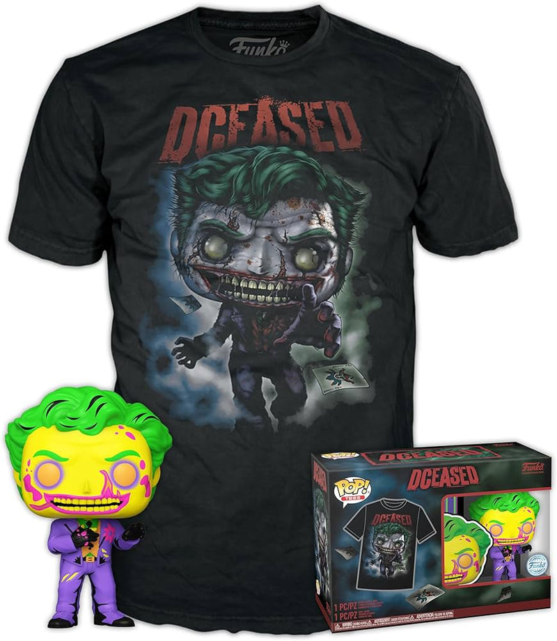 Joker deceased funko pop and t shirt set meduim