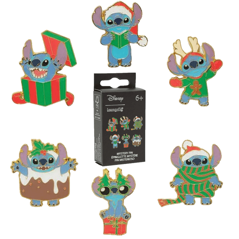 Stitch holiday loungefly mystery pin