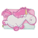 Fluffy Unicorn Minions Universal Loungefly Zip Around Wallet
