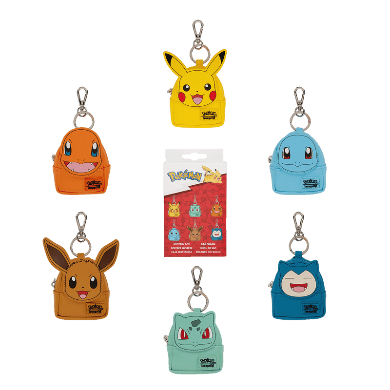 LOUNGEFLY
POKÉMON MYSTERY BOX BACKPACK KEYCHAINS, single blind pack supplied at random.   IN STOCK