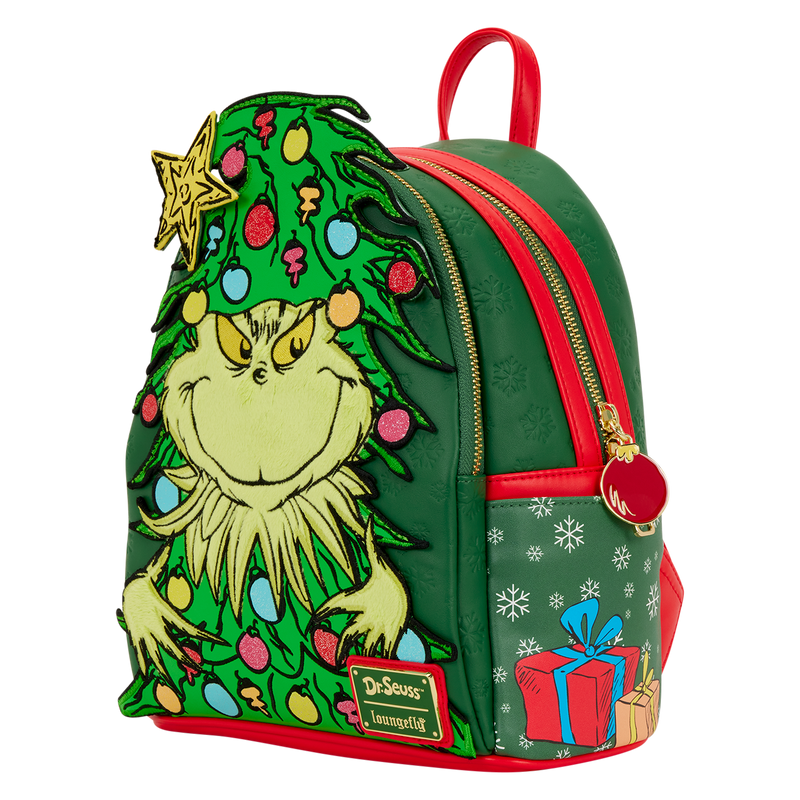 Dr Seuss The Grinch holiday loungefly mini backpack