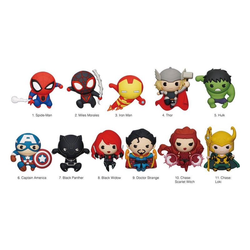 Marvel heroes bag clip keychain single blind pack