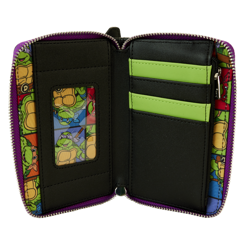 LOUNGEFLY
TEENAGE MUTANT NINJA TURTLES 40TH ANNIVERSARY VINTAGE ARCADE ZIP AROUND WALLET