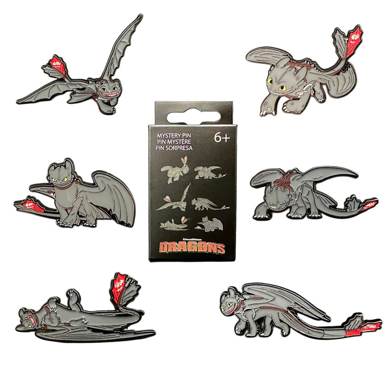 How To Train Your Dragon Toothless Poses Dreamworks Loungefly Blind Box Mystery Pin
