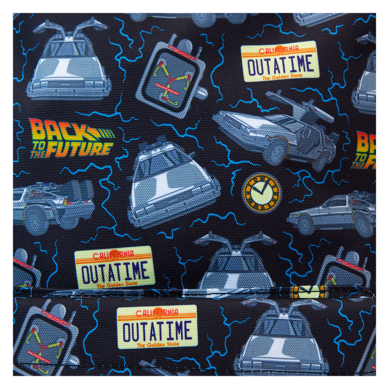 Back To The Future 40th Anniversary Loungefly Nylon Full Size Backpack