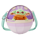 Grogu in pod  from the mandalorian loungefly brossbody bag